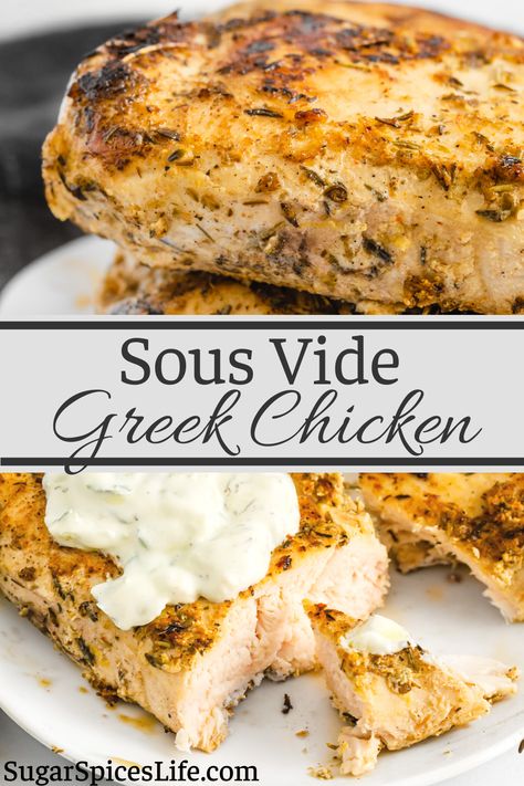 Sou Vide Chicken Breast Recipes, Sous Vide Chicken Thighs, Sous Vide Recipes Chicken, Greek Meals, Sous Vide Chicken Breast, Sous Vide Chicken, Greek Chicken Recipes, Easter 2023, Sous Vide Recipes