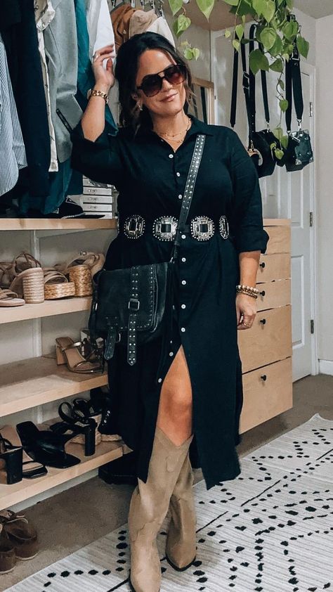 Shirtdress Styling Outfit Winter, Taryn Midsize, Shirt Dress Outfit Winter, Taryn Truly, Black Shirt Dress Outfit, Highlight Reels, Style For Fall, Dress Tips, Plus Size Chic