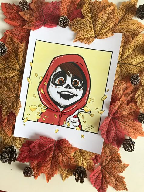 Coco Movie Drawing, Coco Drawing, Pixar Animated Movies, Art Mini Toile, Coco Disney, Disney Movie Art, Disney Character Drawings, Magical Paintings, 8bit Art