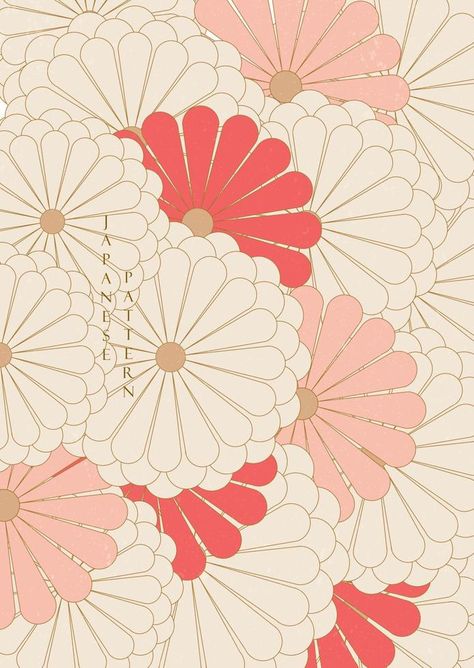 Japanese background with camellia flower pattern vector. Orientals banner with floral decoration in vintage style. Japanese Camellia Tattoo, Drawing Resources, Japanese Background, Vintage Decoration, Camellia Flower, Floral Decoration, Pattern Vector, Floral Illustrations, Flower Pattern