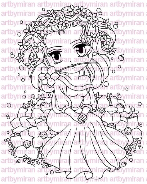 Digital Stamp Jazmine240 Digi Stamp Coloring page by artbymiran Coloring Page Printable, Spring Coloring Pages, Digi Scrapbooking, Fairy Coloring Pages, Princess Coloring Pages, Fairy Coloring, Girly Drawings, Coloring Pages For Girls, Digi Stamp