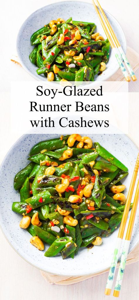 Runner Bean Salad, Runner Bean Recipes, Runner Beans Recipes, Asian Beans, Homegrown Recipes, Allotment Recipes, Soy Sauce Glaze, Cottage Cooking, Vegetables Ideas