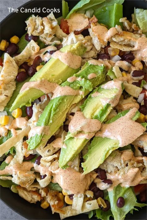 Panera Chili, Lime Salad Recipes, Southwest Salad Recipe, Southwest Chili, Panera Salad, Lime Salad Dressing, Panera Recipes, Lime Salad, Chili Lime Dressing