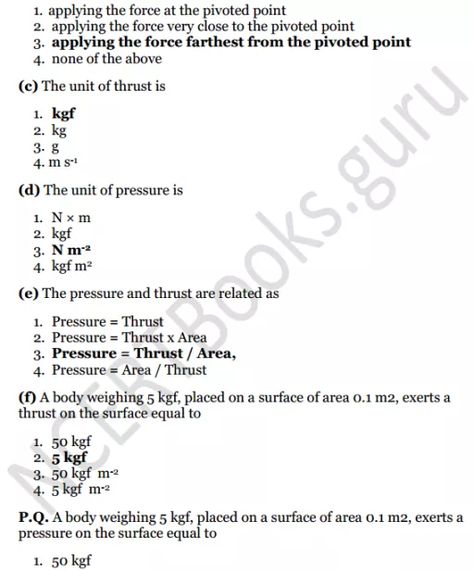 Selina Concise Physics Class 8 ICSE Solutions Chapter 3 Force and Pressure - NCERT Books  #ICSESolutions #ConcisePhysicsclass8 #Concisephysicsclass8forceandpressure Physics Questions, Force And Pressure, Ncert Books, Start Studying, Physics Notes, Class 12, Class 8, Grade 8, Chapter 3