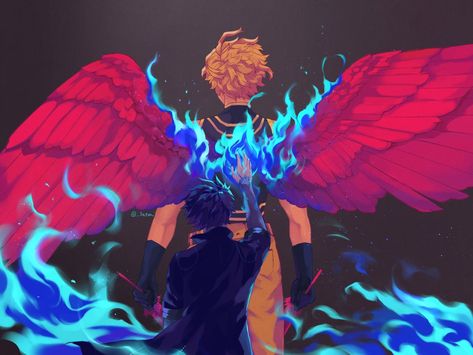 Hawks Burned Wings, Dabi Hawks, Hawk Wings, Hawks Mha, Bird Man, Anime Mha, Try Not To Cry, Lisa S, Au Ideas