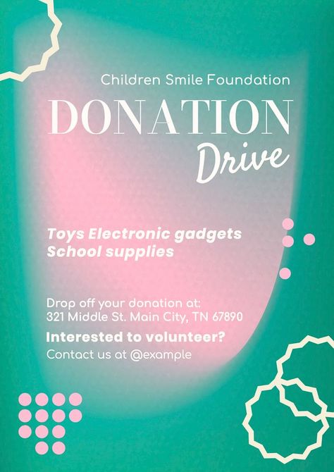 Donation Drive Poster, Drive Poster, Poster Template Free, Child Smile, Best Templates, Poster Template, Social Media Template, Free Png, Free Image