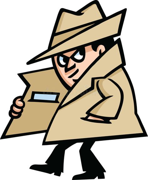 Spy. A suspicious spy is walking around pulling something from his pocket royalty free illustration Spy Illustration, Pocket Illustration, Dead Drop, Raven King, Parental Control, Art Clipart, Memory Books, Free Illustrations, Vector Art