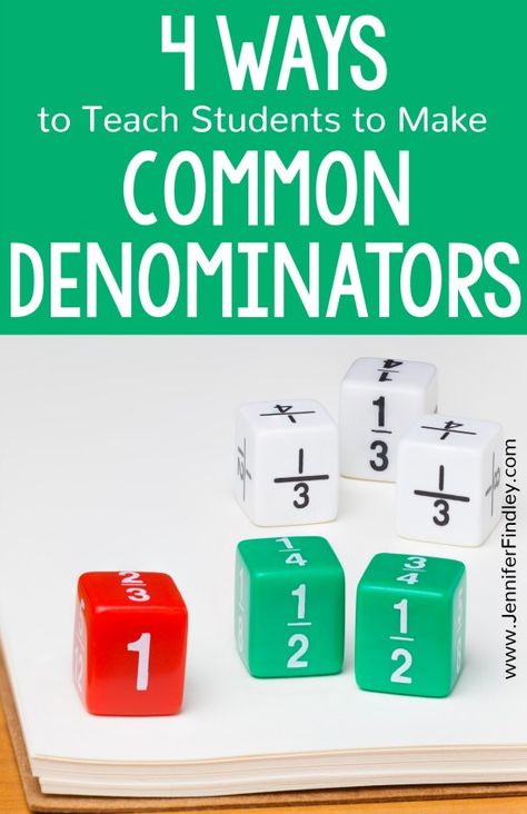 4 Ways to Teach Students to Make Common Denominators Finding Common Denominators, Inclusion Teacher, Fraction Math, Subtract Fractions, Fraction Lessons, Add And Subtract Fractions, Adding And Subtracting Fractions, Teaching Fractions, Common Denominator