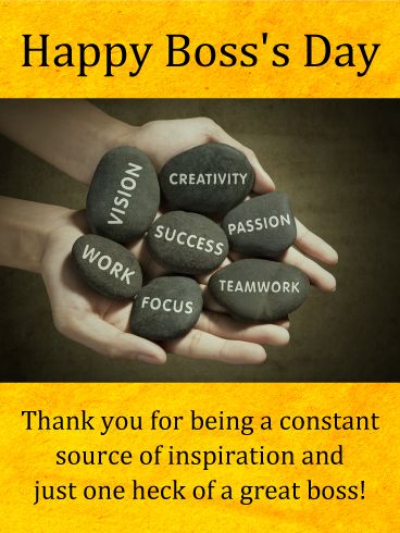 Say thanks to the boss you appreciate because he does the job you know you never want to have! It's tough leading a team, and it takes so much hard work. Send an inspirational boss's day card to your boss today to say thanks and show your appreciation for his or her amazing leadership and support. A boss's day greeting card gives credit where credit is do. Happy Bosses Day Images, Boss Day Quotes, Happy Boss Day, Bosses Day Cards, National Bosses Day, Happy Boss, Fall Gift Baskets, Happy Boss's Day, Bosses Day Gifts