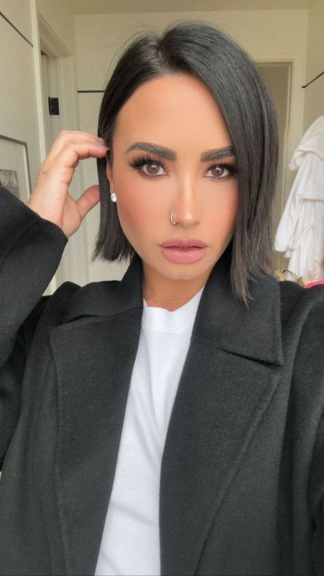 Demi Lovato Short Hair, Demi Lovato Makeup, Demi Lovato Hair, Rock Girl, Dark Academia Aesthetic, Demi Lovato, Makeup Inspiration, Instagram Story, Portal