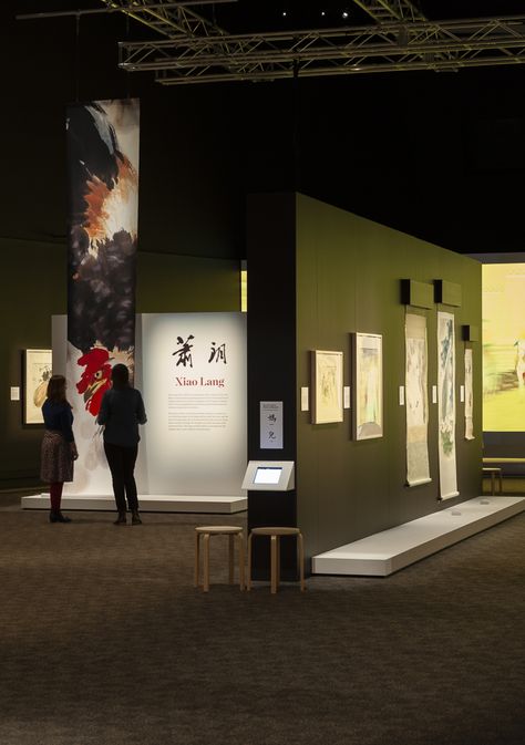 Temporary exhibition at the National Museum of Australia. Exhibition design by Design Community Dark Exhibition, Calligraphy Exhibition, Museum Exhibition Design Display, Film Museum, Temporary Exhibition, Painting Exhibition, Museum Exhibition Design, Museum Design, Trade Show Booth Design