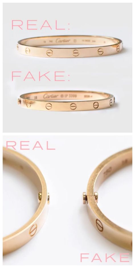 Bracelet Cartier, Real Fake, Cartier Love Ring, Fake Designer Bags, Clean Gold Jewelry, Solid Gold Bracelet, Cartier Bracelet, Fake Jewelry, Accesories Jewelry