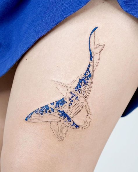 Whale Tattoo, 16 Tattoo, Whale Tattoos, Blue Tattoo, Elegant Tattoos, Tattoo Pattern, Simplistic Tattoos, Piercing Tattoo, Creative Tattoos