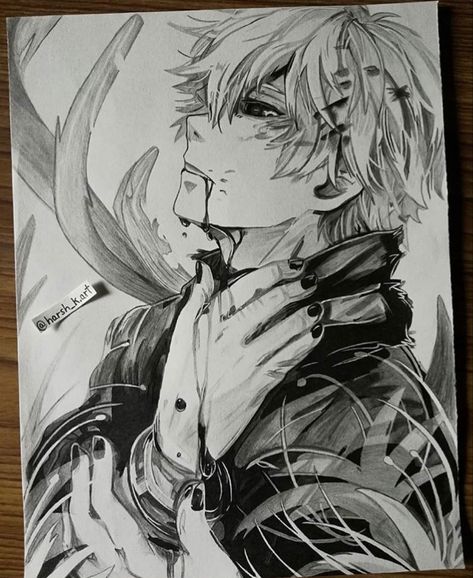 Kaneki Ken Drawing, Tokyo Ghoul Drawing, Anime Drawing Books, Kaneki Ken, Beautiful Wallpapers Backgrounds, Anime Sketch, Tokyo Ghoul, Art Sketchbook, Beautiful Wallpapers