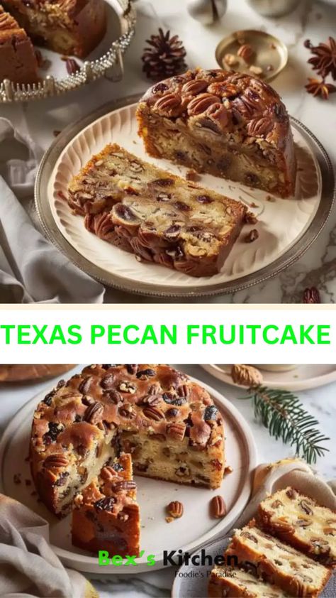 Texas pecan fruitcake – Bex’s Kitchen Texas Pecan Fruitcake Recipe, Texas Fruit Cake Recipe, Pecan Fruit Cake Recipe, Fruit Cake Christmas, Fruitcake Recipes, Lone Star State, Dried Fruits, Fruit Cake, Holiday Baking