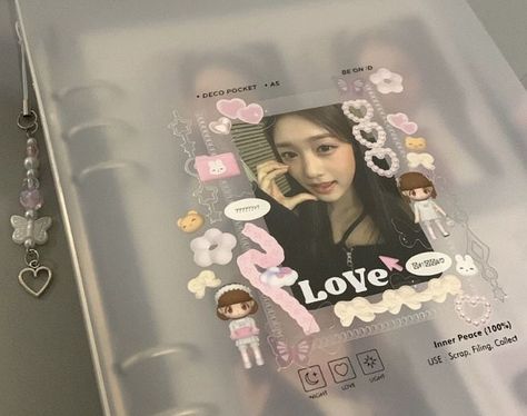 @morgansrayy | not my picture, dm me for cred or removal !! Photocard Binder Deco, Kpop Binder Deco, Binder Inspiration, Muji Stationery, Binder Deco, Binder Decoration, Kpop Binder, Pc Decoration, Kpop Deco