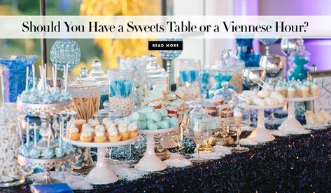 Winter Wonderland Reception, Sweets Table Wedding, Mini Wedding Cakes, Inside Weddings, Dessert Station, Sweets Table, Wedding Sweets, Indoor Reception, Wedding Inside