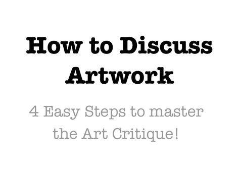 Art Rubric, Art Analysis, Art Critique, Art Criticism, 8th Grade Art, Art Lessons Middle School, Art Theory, Art Worksheets, Art Curriculum