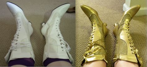 Before & After Steampunk Victorian SheRa She-ra boots DIY spray paint Boots Diy, Diy Spray Paint, Steampunk Victorian, Comfy Boot, Princess Of Power, She Ra, Spray Paint, Puma Sneaker, Wonder Woman