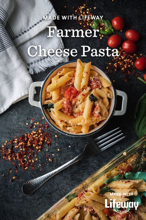 Fun food trend alert 🚨 If you haven’t heard, this #FetaPasta TikTok recipe is breaking the internet and you feta believe we jumped at the chance to recreate it! Our Farmer Cheese Pasta is tasty and *almost* as fun to make as it is to eat. Farmers Cheese Pasta, Recipes Using Farmers Cheese, Recipes With Farmers Cheese, Farmer Cheese Recipes, Farmers Cheese Recipes Dishes, Portfolio Diet, Farmers Cheese Recipes, Farmer Cheese, Cheese Pasta Bake