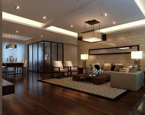 Dark Wood Floors Living Room, Living Room Hardwood Floors, Cherry Wood Floors, Living Room Wood Floor, Hardwood Floors Dark, Dining Room Ceiling, 아파트 인테리어, غرفة ملابس, घर की सजावट