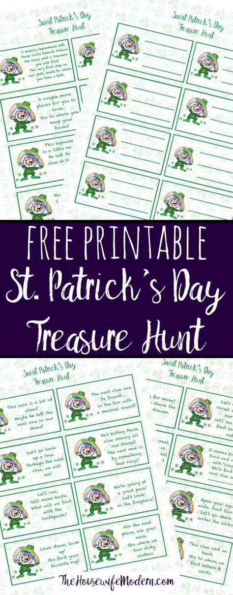 Free printable St. Patrick’s Day Treasure Hunt. This treasure hunt for kids is a great activity. A leprechaun has left clues that they need to follow to get to the treasure! Leprechaun Scavenger Hunt, Leprechaun Hunt, Treasure Hunt For Kids, Treasure Hunt Clues, Scavenger Hunt Clues, St Patricks Day Crafts For Kids, St Patrick Day Activities, St. Patrick’s Day, Free Games For Kids