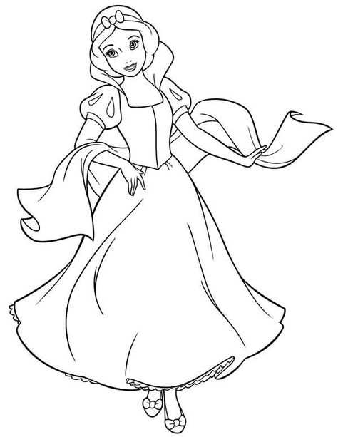 Princesses Coloring, Pintar Disney, Snow White Coloring Pages, Disney Colouring Pages, Belle Coloring Pages, Disney Princess Colors, Disney Princess Coloring Pages, Disney Princess Snow White, Prințese Disney