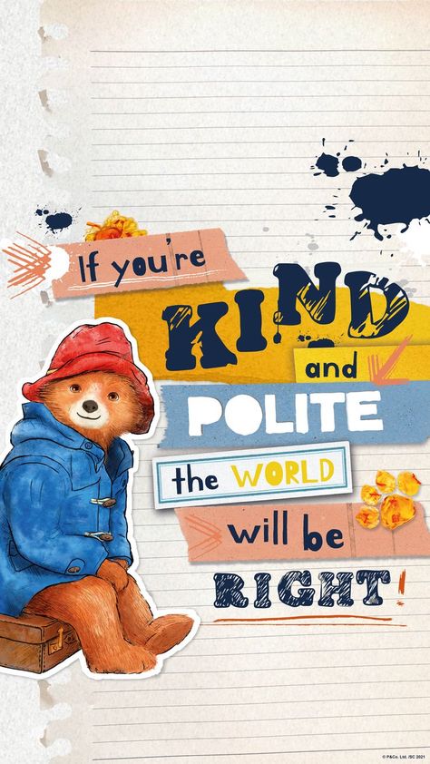 Paddington Mobile Wallpaper Backgrounds Paddington Wallpaper Iphone, Paddington Bear Wallpaper Iphone, Paddington Quotes, Paddington Bear Wallpaper, Paddington Bear Quotes, Paddington Wallpaper, Paddington Poster, Paddington Illustration Vintage, Paddington Bear London