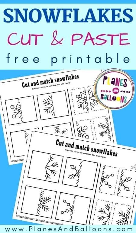 Snowflake Symmetry Activities, Snowflake Matching Free Printable, Prek Snow Activities, Snowflake Theme Preschool, Snowflake Worksheets For Preschool, Preschool Snowflake Activities, Snowflake Preschool Crafts, Snowflake Activities For Preschool, Snowflake Worksheet