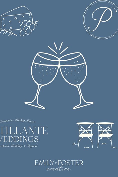 This was a custom wedding planner logo and brand design for a French wedding planner. Check out the full project to see the branding and custom Showit website. #customlogo #weddingplannerlogo #custombranding #branddesign #logodesign #logoinspiration Wedding Planner Logo Design, Event Planner Branding, Wedding Planner Branding, Party Planners Logo, Wedding Planner Brand, Planner Logo Design, Event Planning Branding, Wedding Planner Logo, Champagne Wall