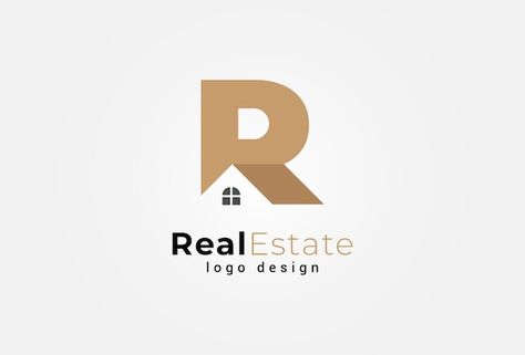 Initial r real estate logo letter r with... | Premium Vector #Freepik #vector #background R House Logo, Roofing Logo, Hotel Logo Design, Cartoon Pic, Link Logo, Ui Design Principles, Cafe Logo Design, Initial R, House Icon