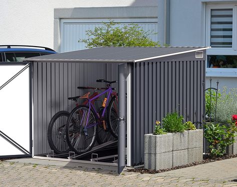 Duramax Bicycle Store: Amazon.de: Garten Bicycle Storage Shed, Outdoor Bike Storage, Plastic Storage Sheds, Simple Bike, Pink Bicycle, Bicycle Store, Outdoor Biking, Bicycle Storage, Steel Bike