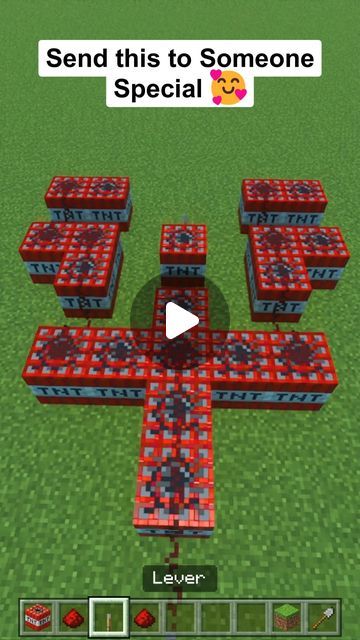 LockyCraft on Instagram: "Send This to Someone Special!🥰 #minecraft #minecrafthacks #minecraftbuilds #minecraftbuilding #minecrafttutorial #minecraftideas #minecraftbuildideas #minecraftbedrock #minecraftpe #minecraftbuildhacks #minecraftmodern #mc #redstone" Simple Minecraft Redstone Ideas, Redstone Builds Minecraft, Minecraft Graffiti Build, Minecraft One Block Island Ideas, Step By Step Minecraft Builds, Little Minecraft Builds, Minecraft Secret Rooms, Minecraft Mesa House, Mincraft Idea Houses