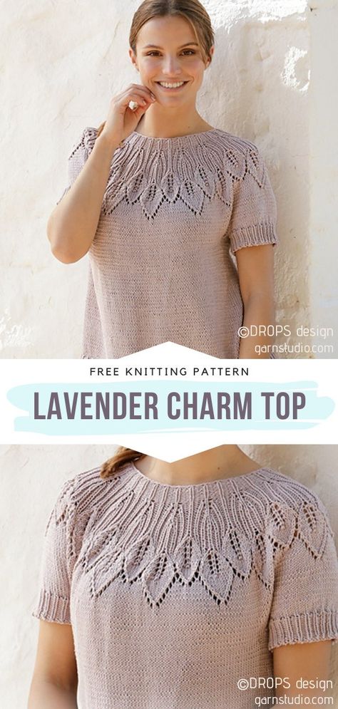 Dk Weight Knitting Patterns Free, Tshirt Crochet Pattern, Knitted Blouse Pattern, Summer Tee Knitting Pattern Free, Knitted Tshirt Pattern Free, Summer Top Knitting Pattern Free, Cotton Knitting Patterns Free, Summer Knit Top Pattern Free, Topdown Knitting Free Pattern