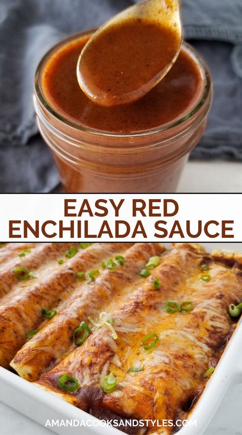 Red Burrito Sauce, Homemade Red Enchilada Sauce Easy, Enchiladas Red Sauce Recipes, Home Made Red Sauce, Home Made Enchilada Sauce Red, Homemade Burrito Sauce, Enchalidas Sauce, How To Make Enchilada Sauce, Enchilada Red Sauce Recipe