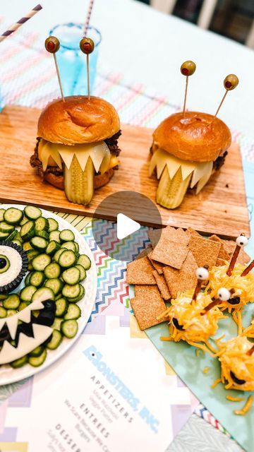 Monster House Movie Night Food, Monsters University Dinner And A Movie, Monsters Inc Movie Night Food, Monster Inc Movie Night, Monsters Inc Party Food, Monsters Inc Dinner, Monsters Inc Movie Night, Monsters Inc Food, Monsters Inc Party Ideas