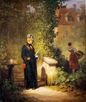 Carl Spitzweg - Zeitungsleser im Garten Carl Spitzweg, People Reading, Milwaukee Art, Milwaukee Art Museum, Haitian Art, Art Paintings For Sale, Oil Painting For Sale, German Art, A4 Poster