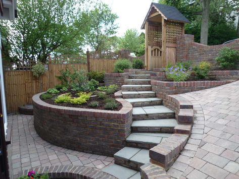 Sloped Driveway, Driveway Design Ideas, Steep Gardens, Garden Ideas Uk, Front Garden Ideas, Dream Backyard Garden, Driveway Ideas, Backyard Garden Layout, Driveway Design