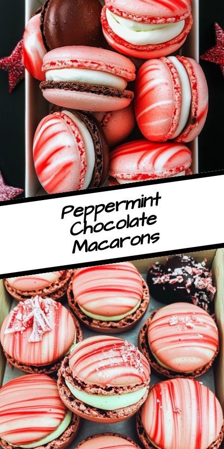 Chocolate Macarons Recipe, Holiday Macarons, Macaroons Christmas, Macaroon Filling, Macarons Chocolate, Christmas Baking Gifts, Christmas Macarons, Macarons Recipe, Wedding Macarons