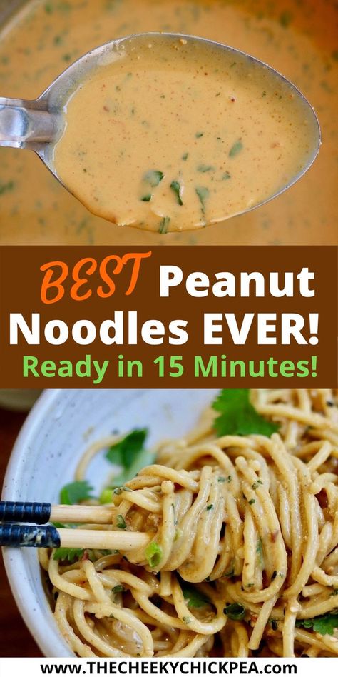 Vegan Peanut Pasta, Thai Peanut Noodle Soup, Vegan Spicy Thai Peanut Ramen, Cold Noodle Salad With Spicy Peanut Sauce, Rice Noodle With Peanut Sauce, Noodles With Peanut Sauce Easy, Vegan Peanut Butter Noodles, Pasta Peanut Sauce, Vermicelli Recipes Peanut Sauce