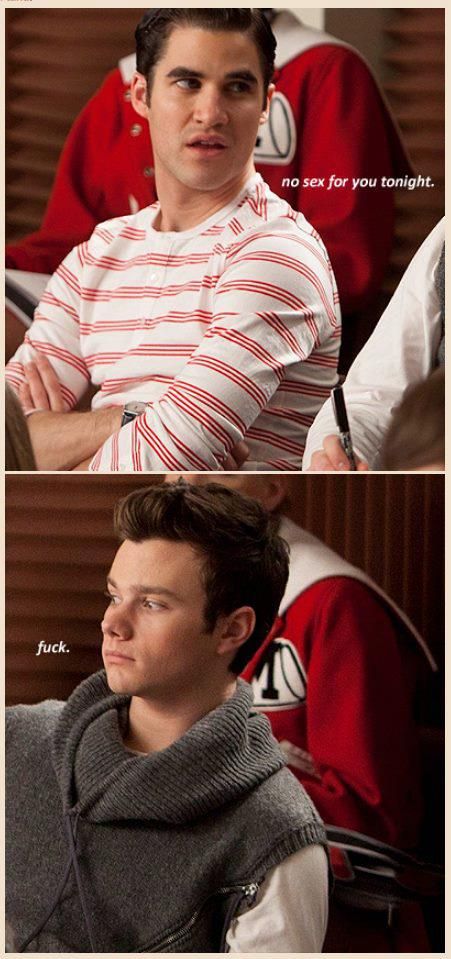 Klaine Klaine Memes, Klaine Fanart, Klaine Fanfiction, Glee Puck, Glee Funny, Glee Memes, Darren Criss Glee, Blaine And Kurt, Glee Club