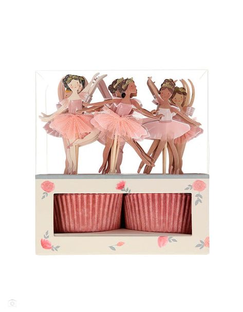 Ballerina Plain Cupcakes, Ballerina Cupcakes, Ballet Birthday, Ballerina Birthday Parties, Pink Tulle Skirt, Ballerina Party, Cupcake Cases, Ballerina Birthday, Tulle Skirts