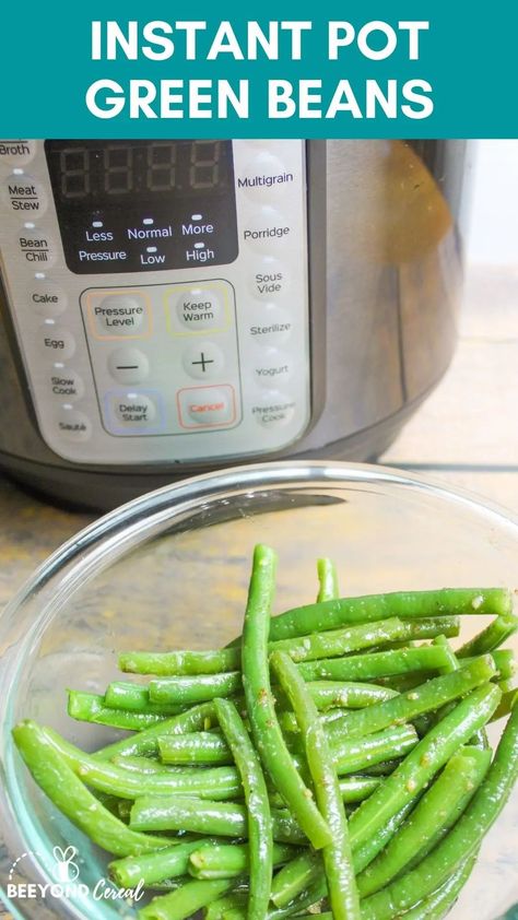 How to steam green beans in the Instant Pot... Instant Pot green beans are an easy side dish that's perfect for dinner and only takes about a minute to cook to perfection! With this simple oil and seasoning mix, you can add a ton of flavor with frugal ingredients already found in the spice cabinet. You'll love this easy recipe! Green Beans Instant Pot, Steam Green Beans, Instant Pot Green Beans, Beans Instant Pot, Canned Green Beans, Instant Pot Steam, Steamed Green Beans, Can Green Beans, Dish Ideas