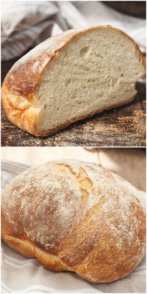 Farmhouse Bread Recipe, Farmhouse Bread, Loaf Of Bread, No Knead Bread, Bread Bun, No Knead, Bread Machine, Bread Recipes Homemade, Artisan Bread