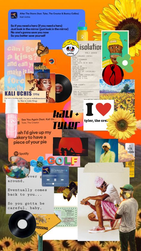 two actually amazing artists! 🌞 kali uchis + tyler the creator #pinterest #skincare #tylerthecreator#aesthetic # Tyler The Creator After The Storm, After The Storm Kali Uchis Aesthetic, Tyler The Creator And Kali Uchis, After The Storm Kali Uchis, Tylerthecreator Aesthetic, Kali Uchis Tyler The Creator, Phone Decorations, Bootsy Collins, Tyler The Creator Wallpaper