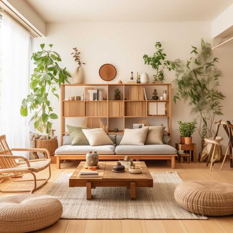 Japandi Style Living Room, Living Room Japandi, Japanese Bedroom Design, Cozy Apartment Living Room, Japanese Living Room, Japandi Living Room, Japandi Interior Design, Japandi Interiors, Japandi Home