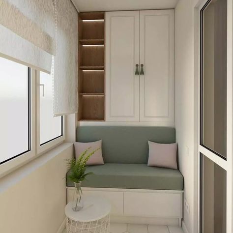 Balcon Mic, Bench With Cubbies, Bench Under Window, Mudroom Bench With Storage, Cubbies Mudroom, Window Mudroom, Interior Balcony, Condo Living Room, Small Balcony Design