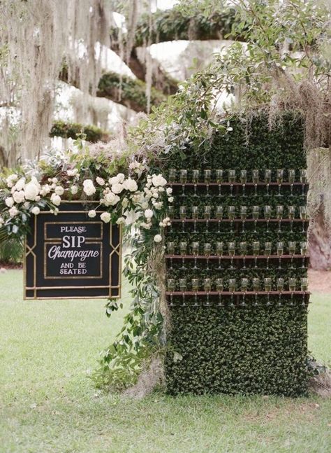 St Simons Island Wedding, 2023 Wedding Trends, Nature Themed Wedding, Champagne Wall, Lowcountry Wedding, Palmetto Bluff, St Simons Island, St Simons, Wedding Wall