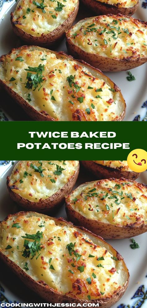 Twice Baked Potatoes Healthy, Twice Bake Potatoes, Baked Twice Potatoes, Twice Baked Potatoes In The Oven, Baked Potatoes Toppings, Twice Baked Potatoes Easy, Recipe For Twice Baked Potatoes, Twice Baked Potato Recipe, Baked Potatoes In The Oven