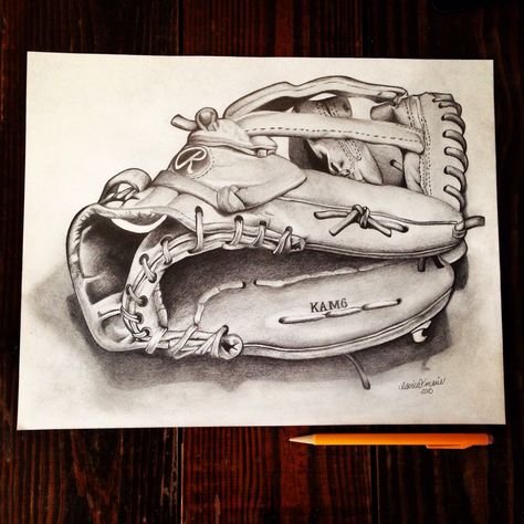 Baseball glove drawing Baseball Glove Drawing, Baseball Glove Tattoo, Different Drawing Ideas, Charcoal Pencil Drawings, 642 Things To Draw, Baseball Score Keeping, Gloves Drawing, Baseball Drawings, Baseball Tattoo